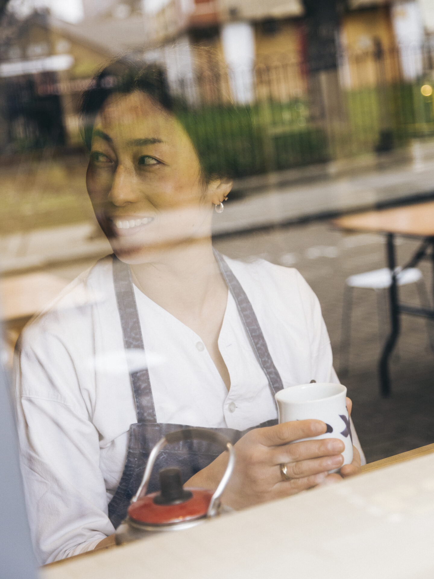 Shuko Oda at the counter at Koya's Broadway Market restaurant