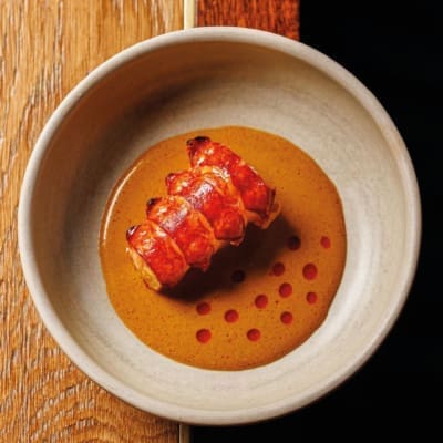 The best restaurants in London | Cornish Native lobster with peanut and sesame at Bibi Mayfair