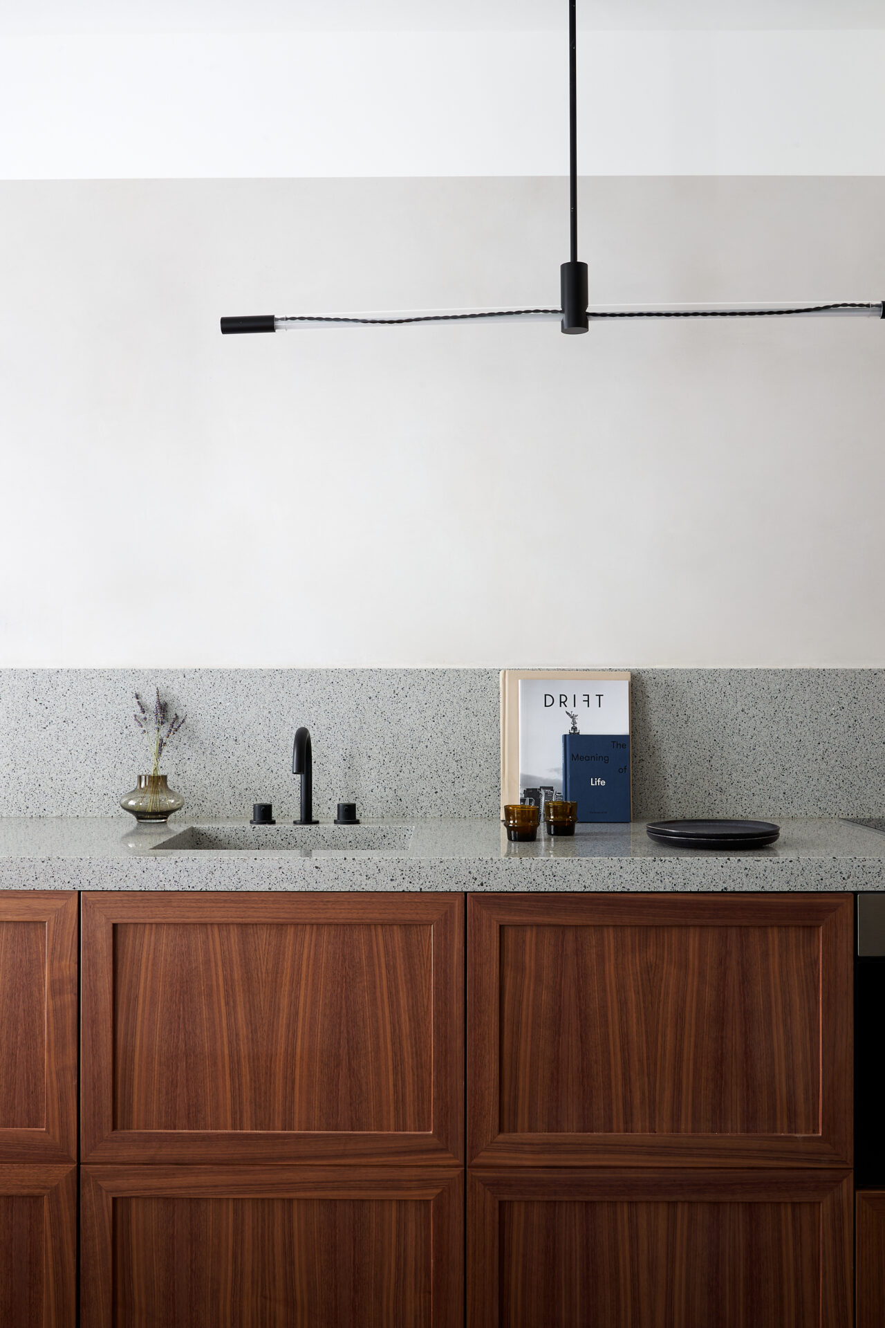 A view of a kitchenette in one of the rooms at Kingsland Locke in Dalston, London.