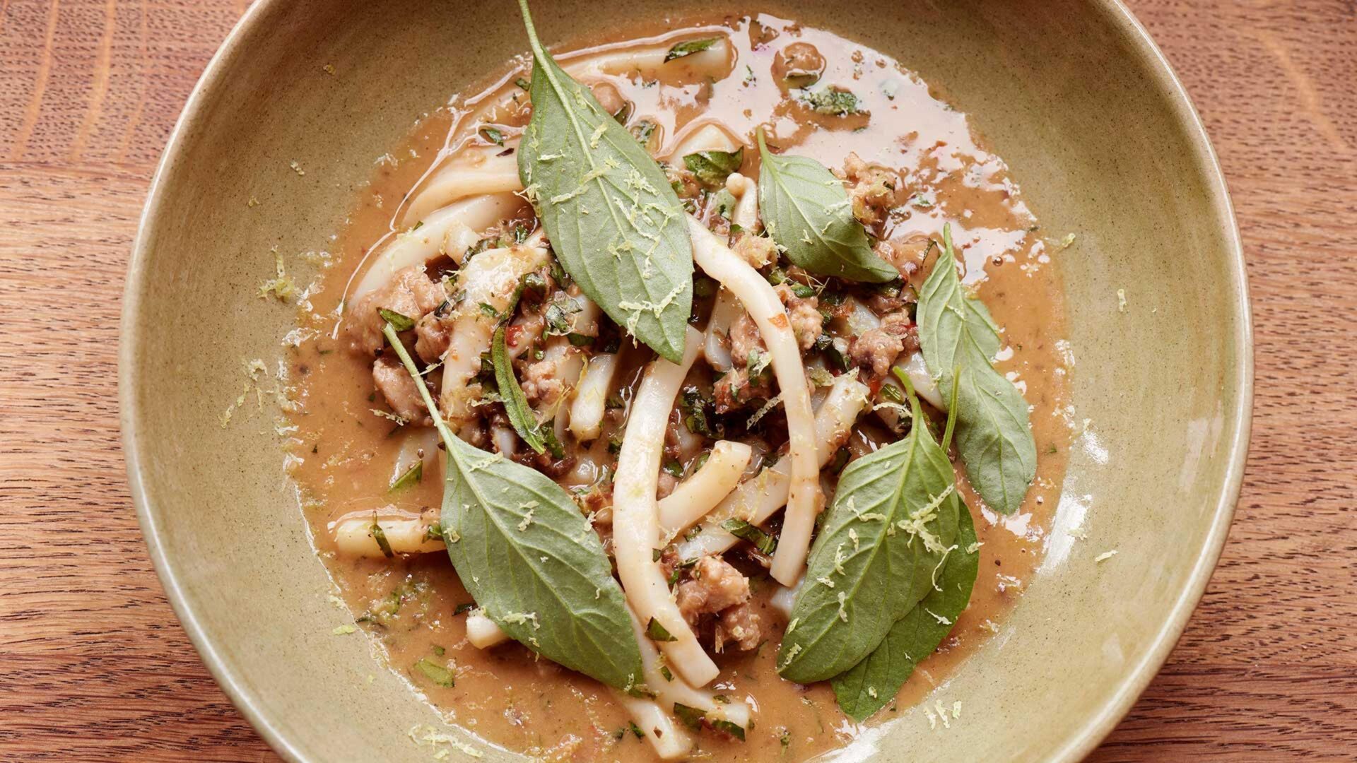 The best restaurants in Hackney | A green ceramic bowl with a pasta dish inside