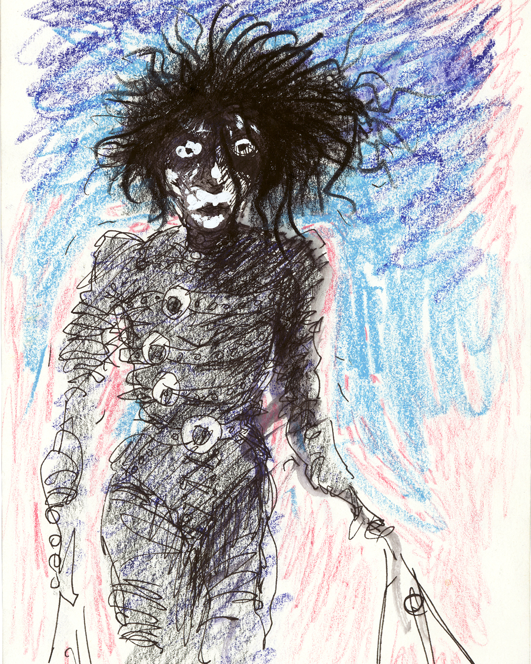 Tim Burton Untitled Edward Scissorhands sketch at the Design Museum