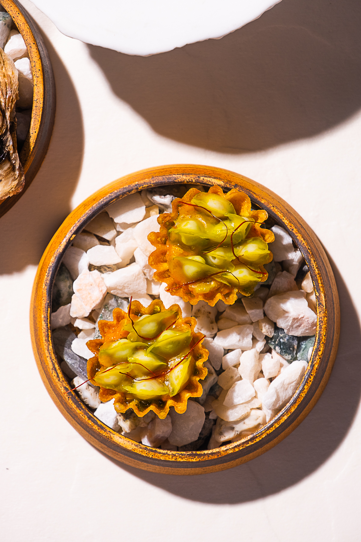 Best restaurants in Mumbai | Murungakkai marrow served in a bowl on a white table at Masque, Mumbai