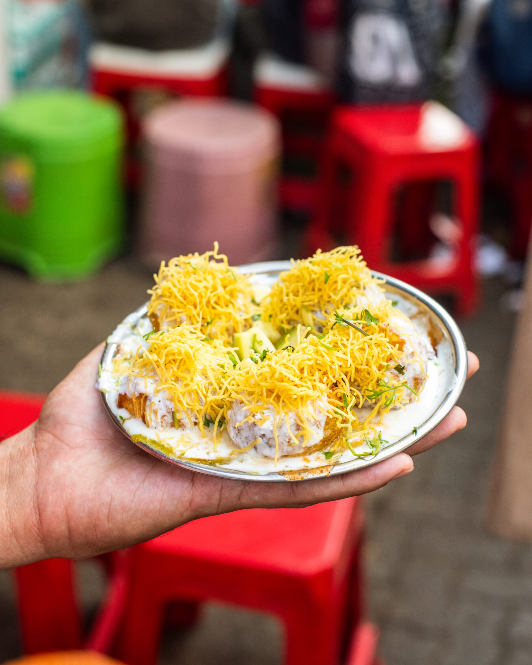 The best street food in Mumbai | A plate of Dahi puri