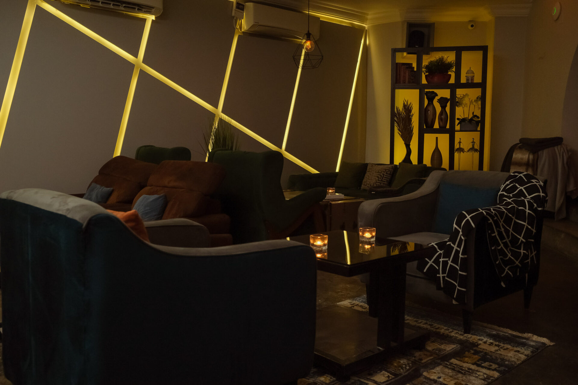 The best restaurants in Lagos, Nigeria: dimly lit interiors at The House