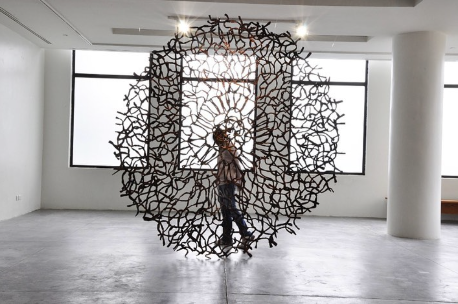 The best galleries in Lagos | a delicate sculpture in a white gallery space at Omenka