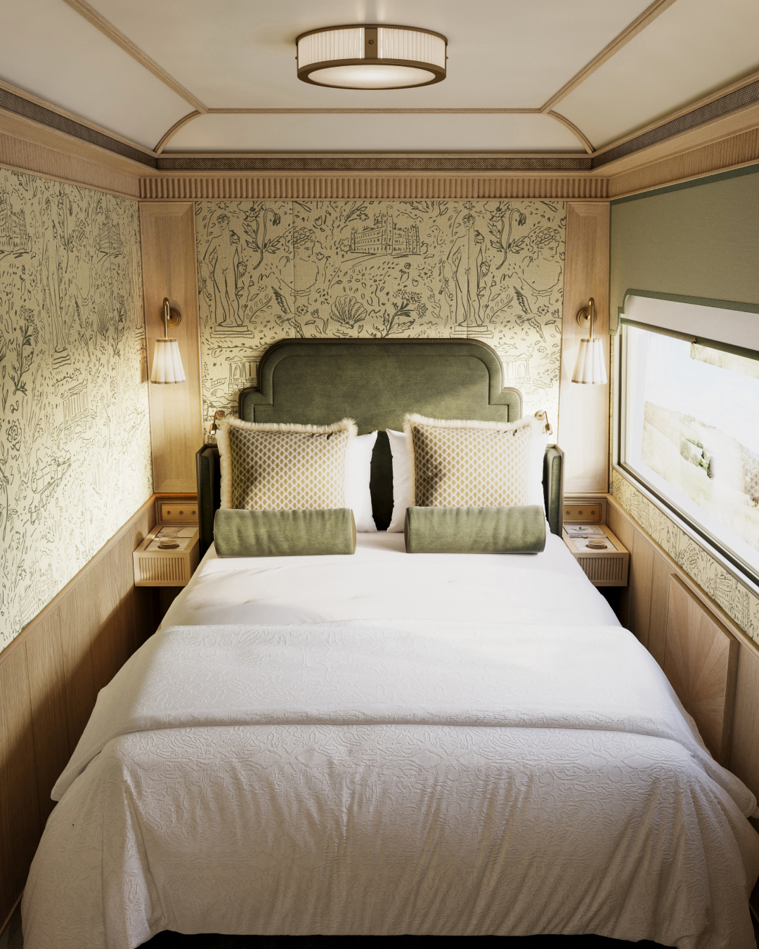 The best European train journeys | a double bed cabin aboard the Britannic Explorer, A Belmond Train