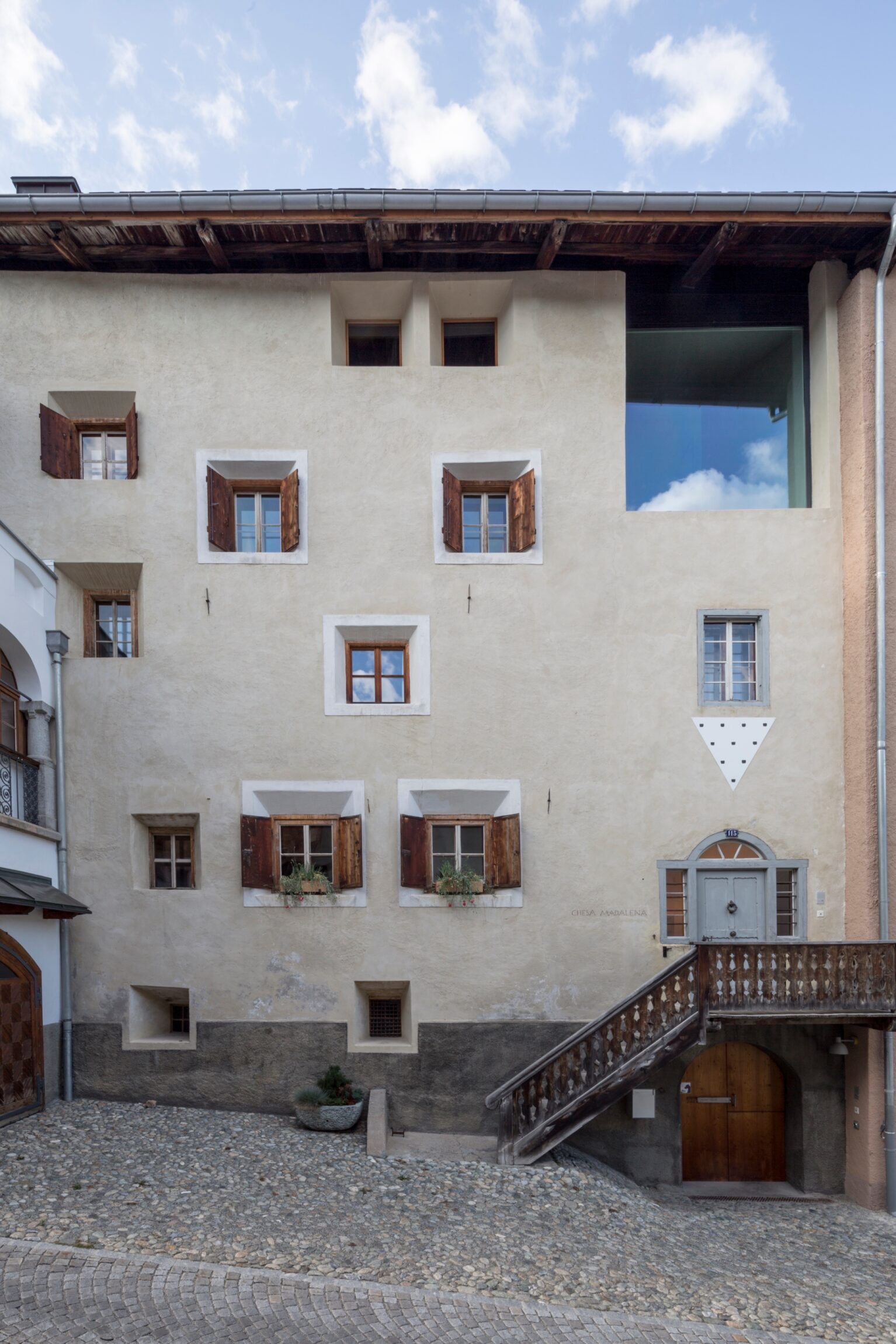 The exterior of Galerie Tschudi in St. Moritz, Switzerland