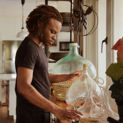 Chef Michael Adé Elégbèdé at his restaurant Ìtàn Test Kitchen, shot for ROADBOOK by Adedamola Odetara