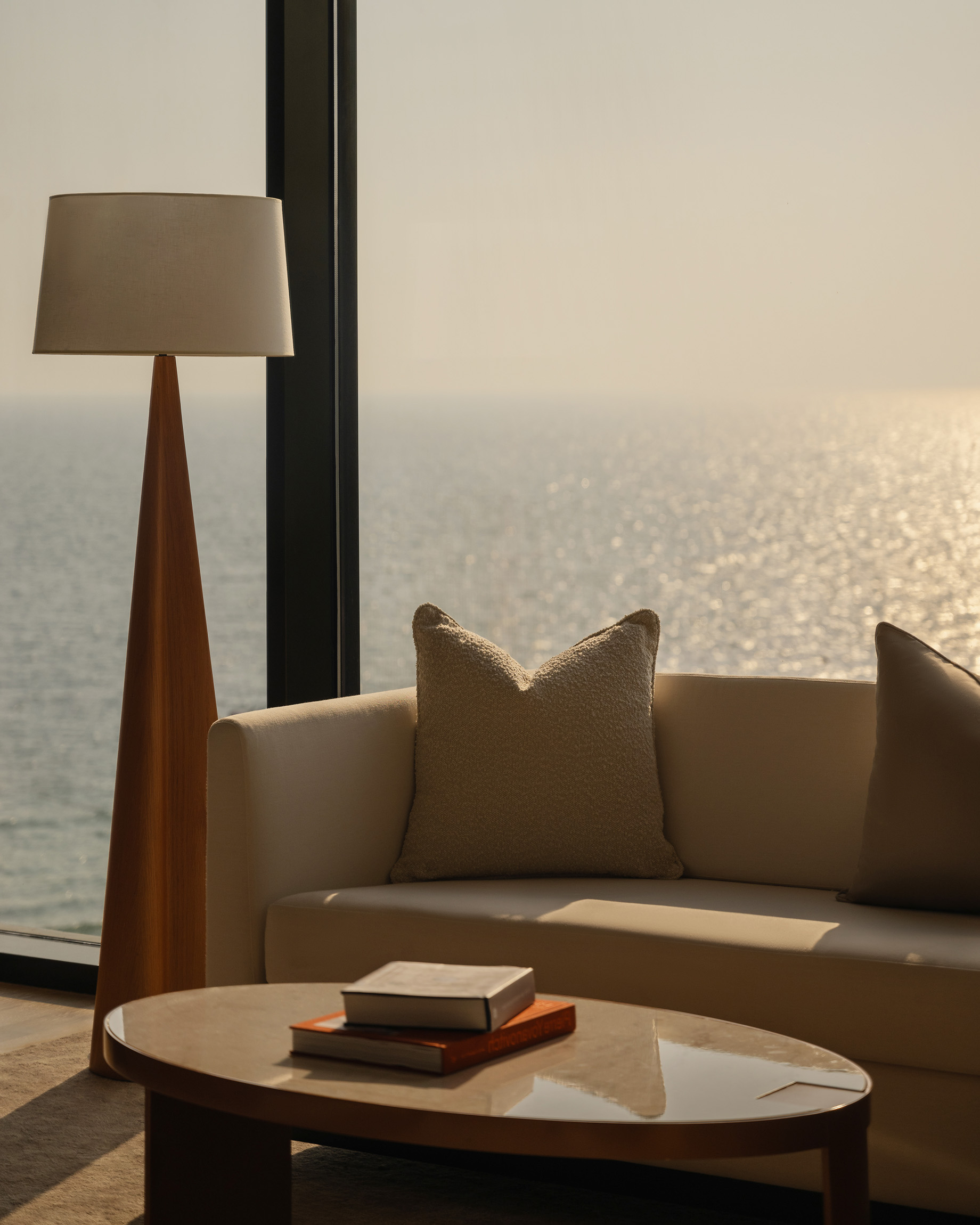 Cream interiors by a sea view at Delano Dubai