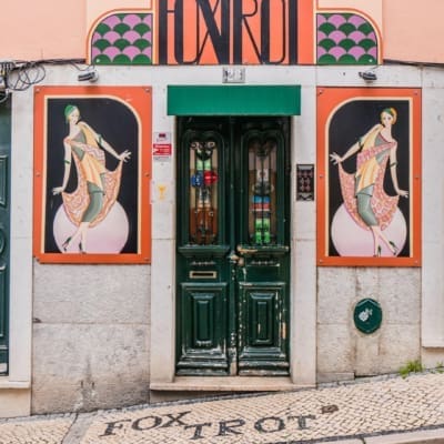 The art deco interiors at Foxtrot in Príncipe Real, Lisbon