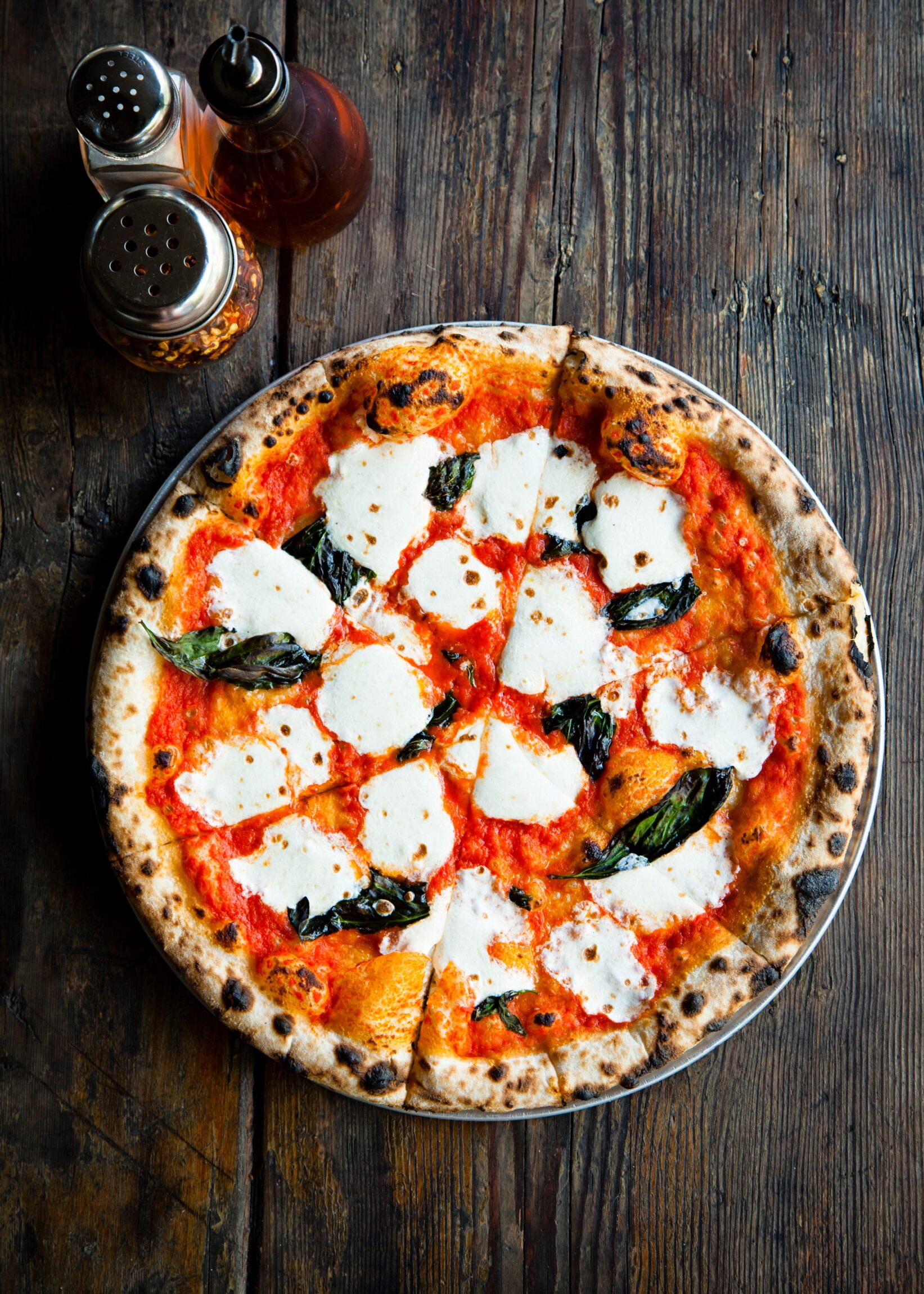 Margherita pizza at Roberta's in Bushwick