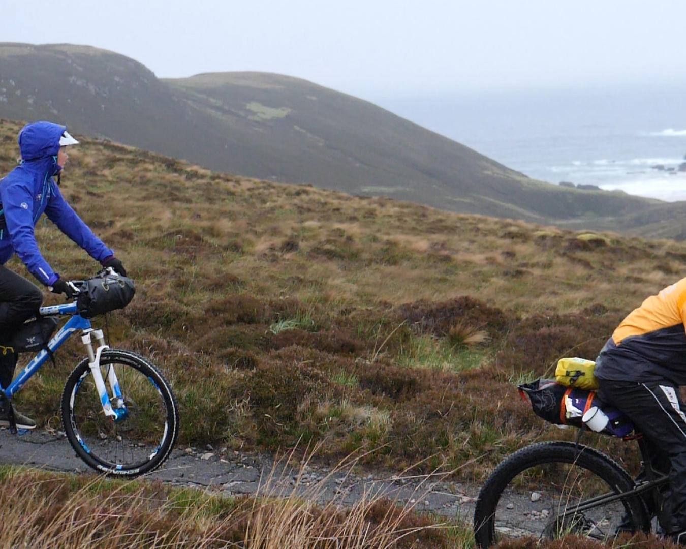 Riders tackle the coastal path to Cape Wrath, mainland Britain's most northwesterly point.