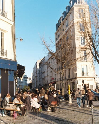 A social scene in Belleville, Paris