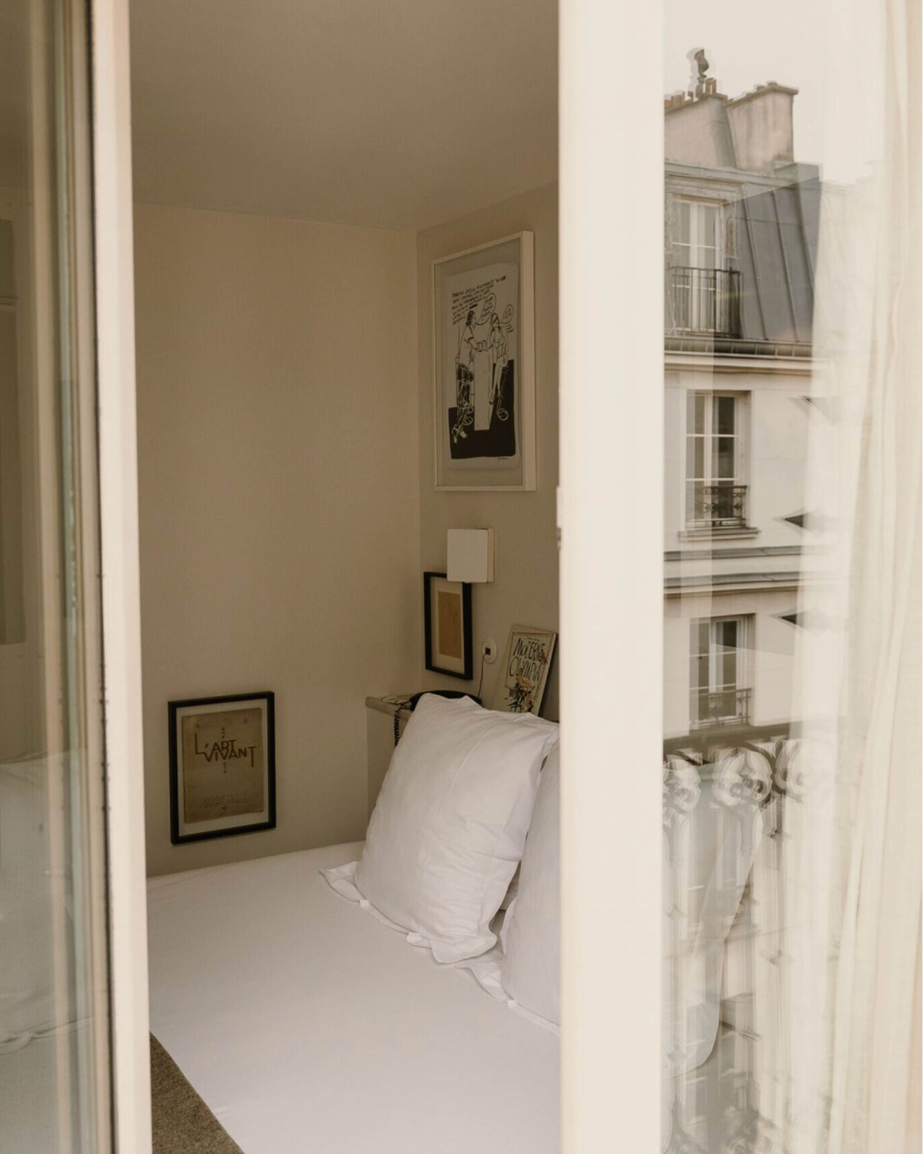 A room at Le Pigalle viewed from the balcony