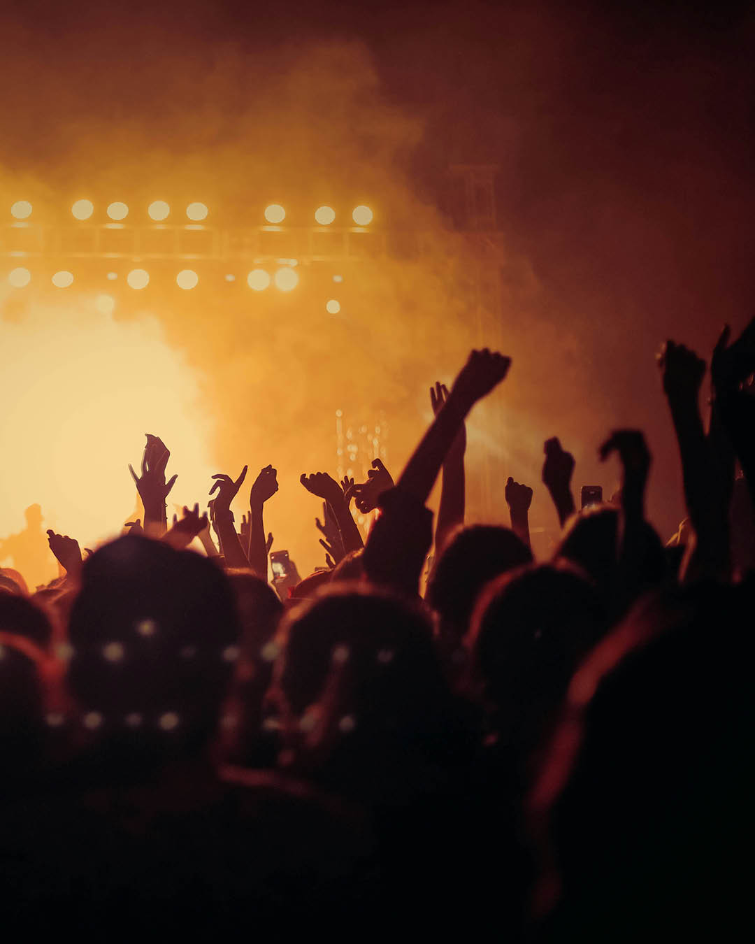 Vibrant crowd enjoying a country concert festival in 2025