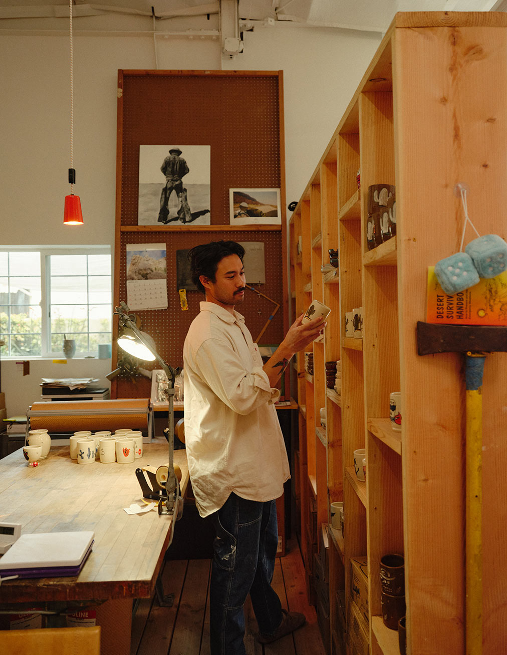 Daniel Dooreck working in the studio.