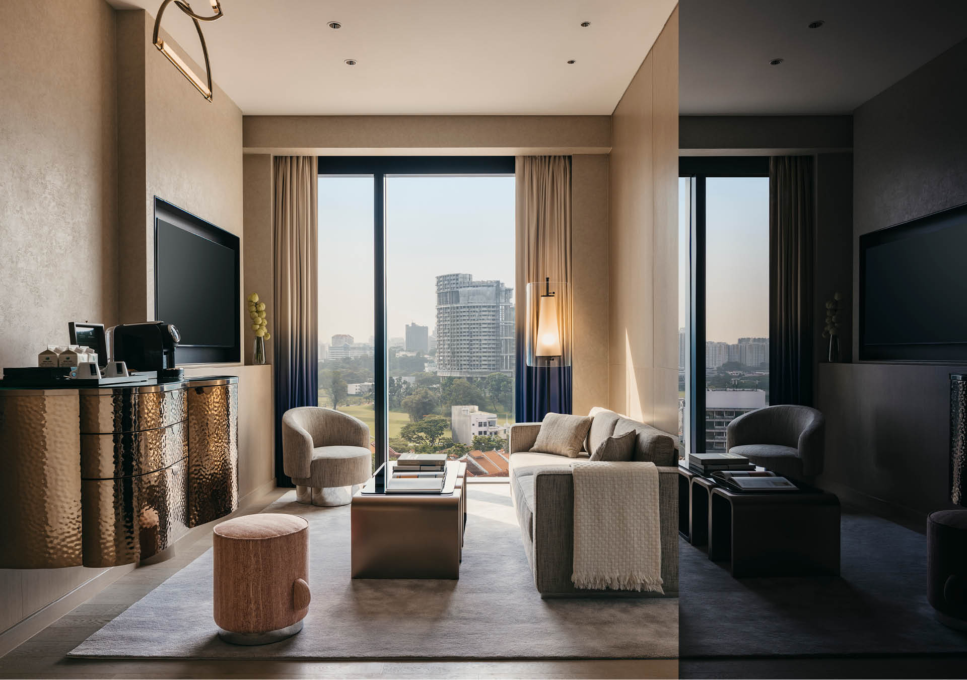 The pinnacle suite at Mondrian Singapore Duxton.