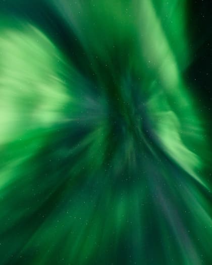 The Northern Lights as seen at the Arctic Retreat, Sweden