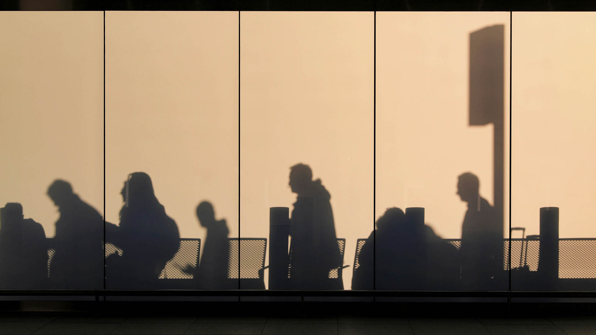 Passengers in Heathrow Airport