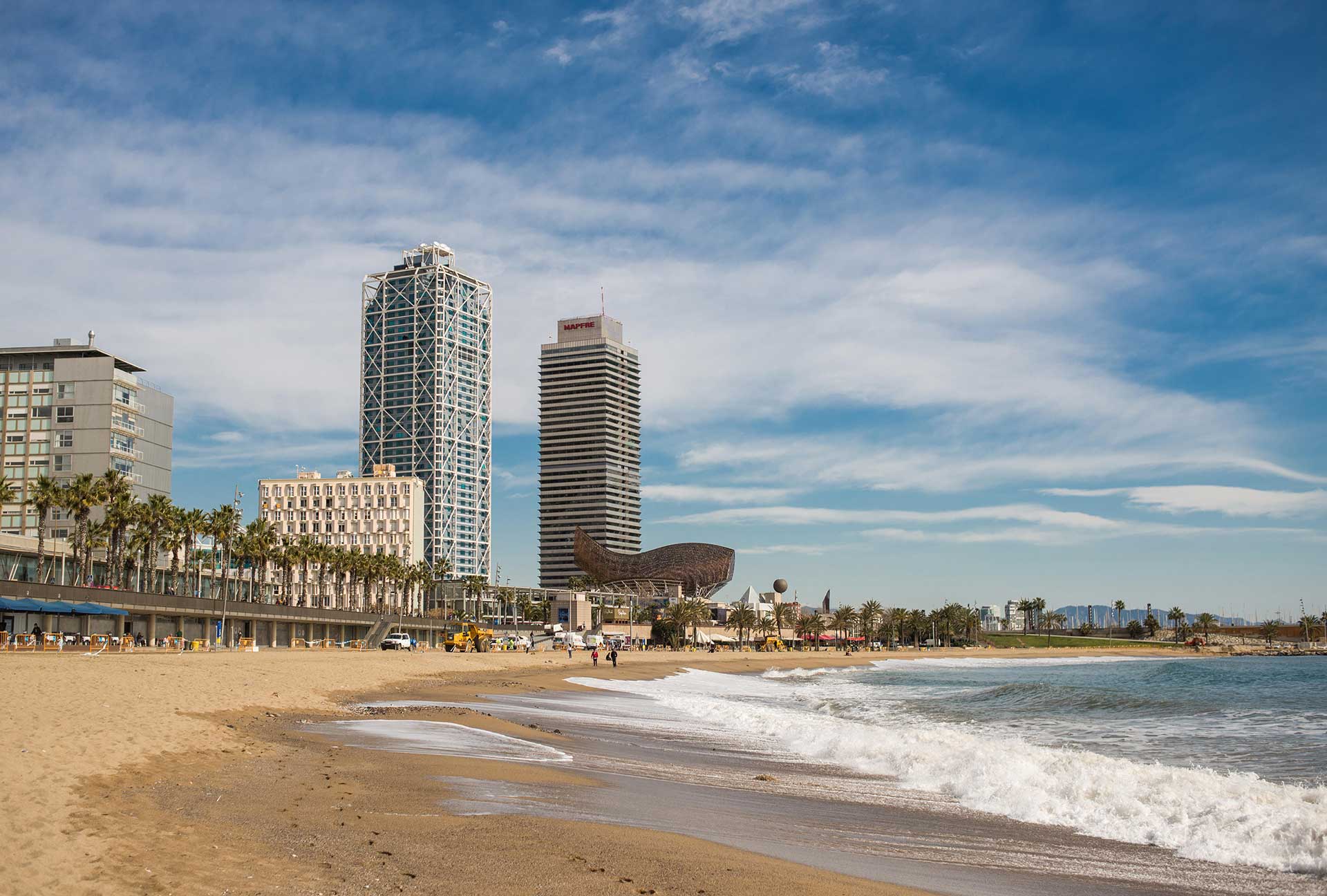 Port Olympic and beachfront, Barcelona