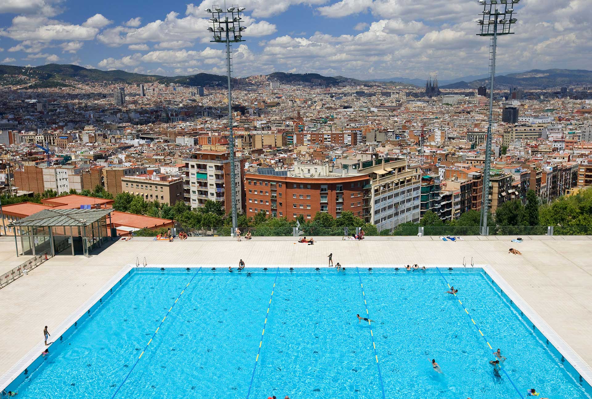 Olympic swimming pool in Montjuïc, Barcelona