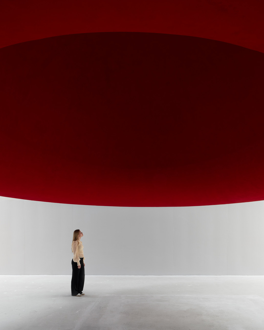 'At The Edge of the World' (1998) by Anish Kapoor, temporarily on show at ARKEN Museum for Contemporary Art in Copenhagen.