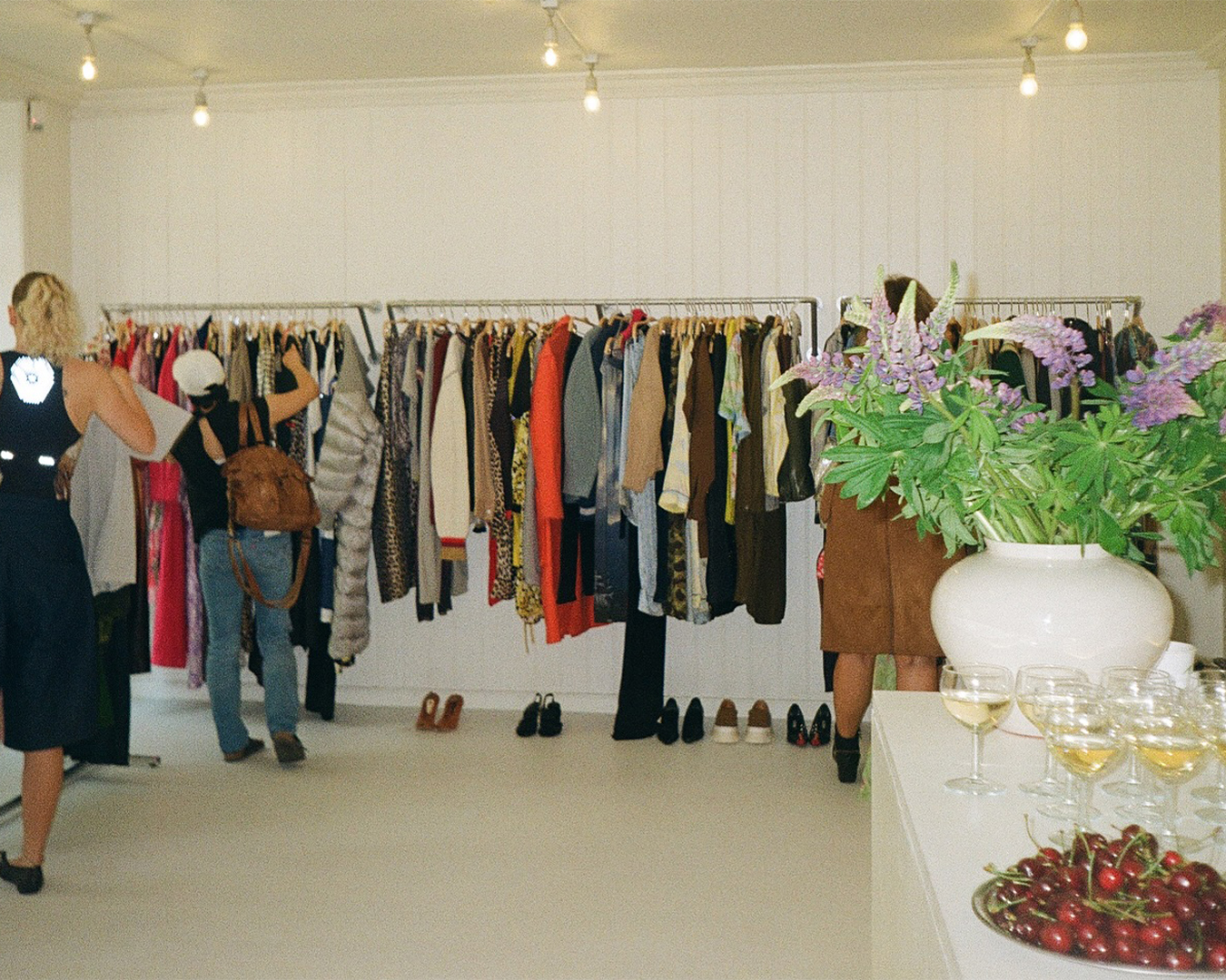 Browsing in O-S-V Secondhand Fashion shop in Copenhagen.