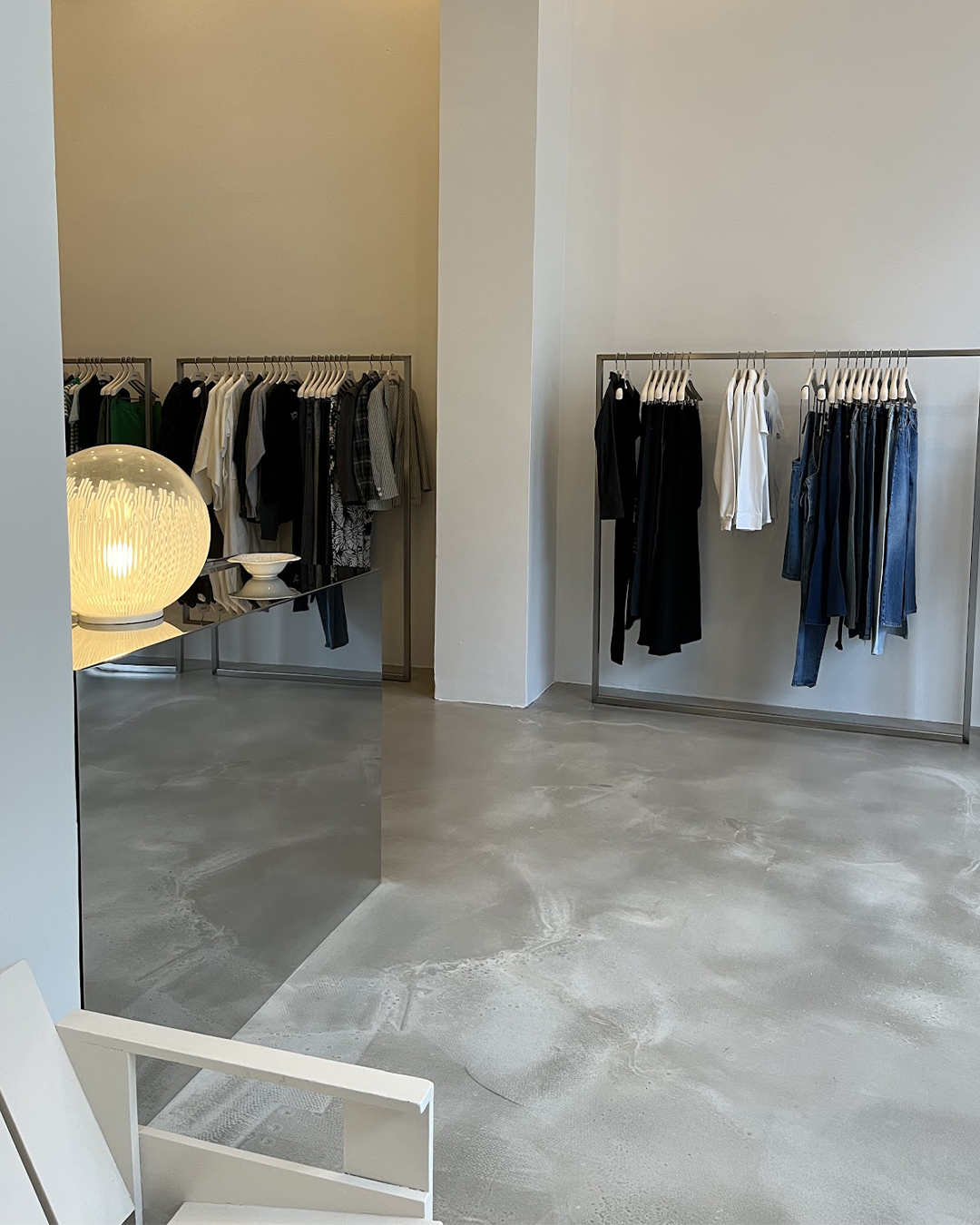 Minimal interiors at Rosy Vintage shop in Copenhagen