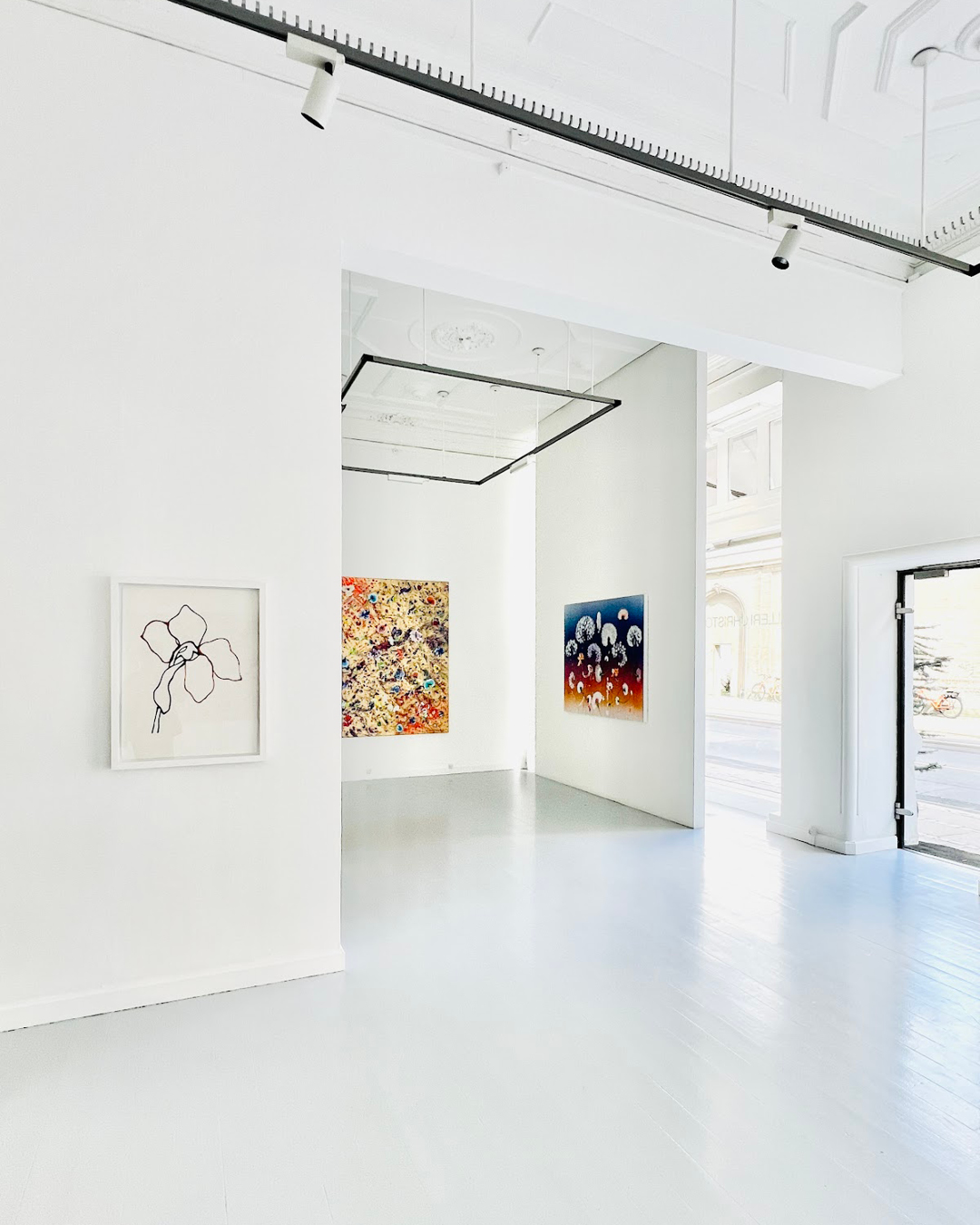 Installation view of solo show 'Floating High' by Thierry Feuz at Galleri Christoffer Egelund.