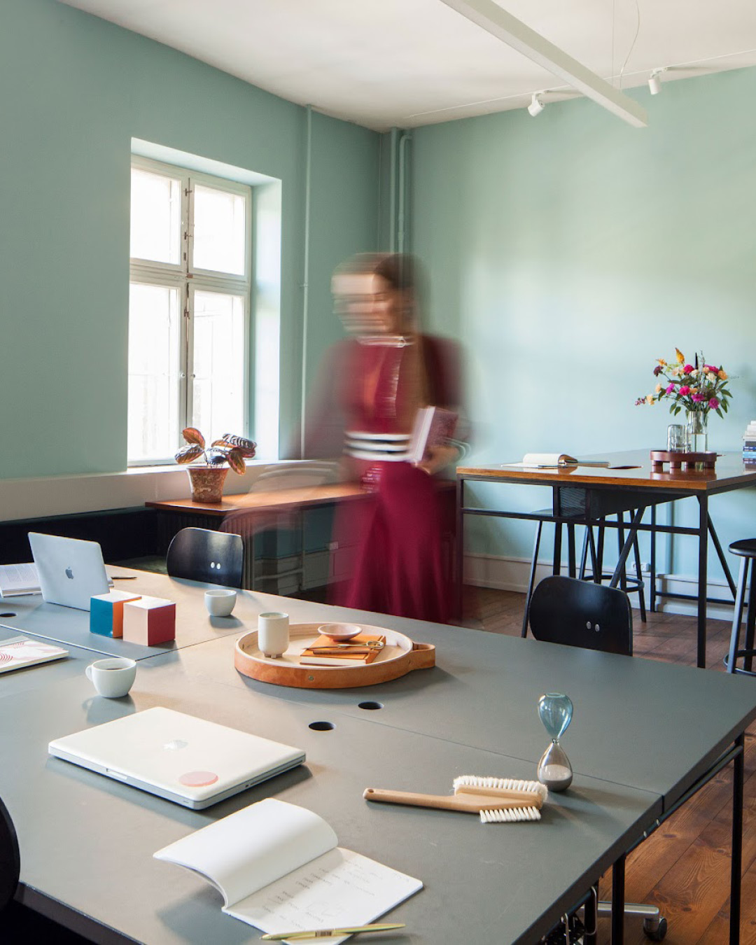 Pastel colours at Nomad co-working space in Copenhagen.