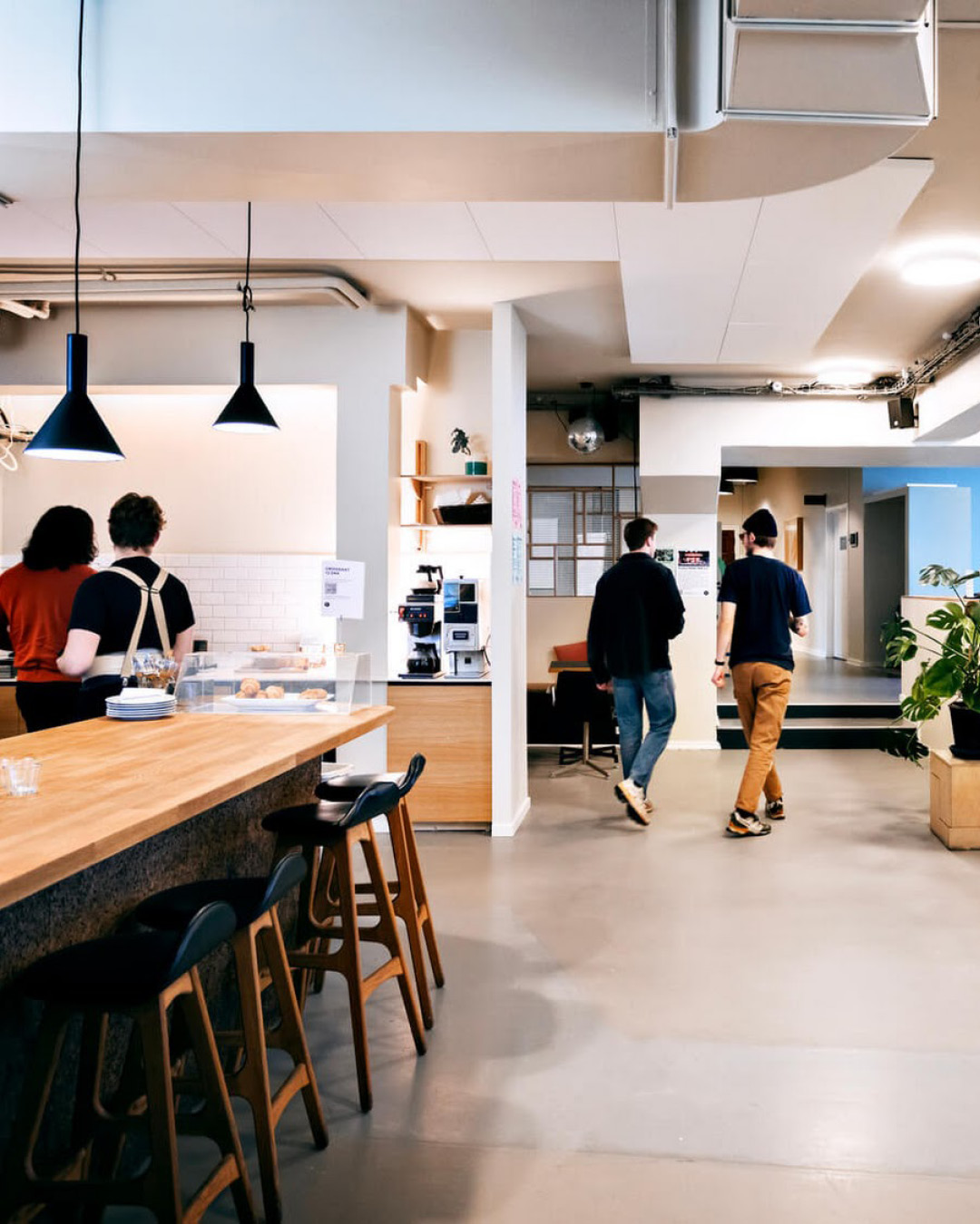 The kitchen area at Republikken co-working space in Copenhagen.