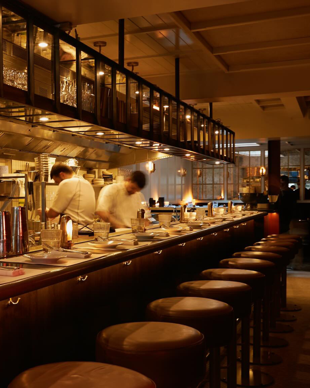 Counter dining at The Palomar, Soho