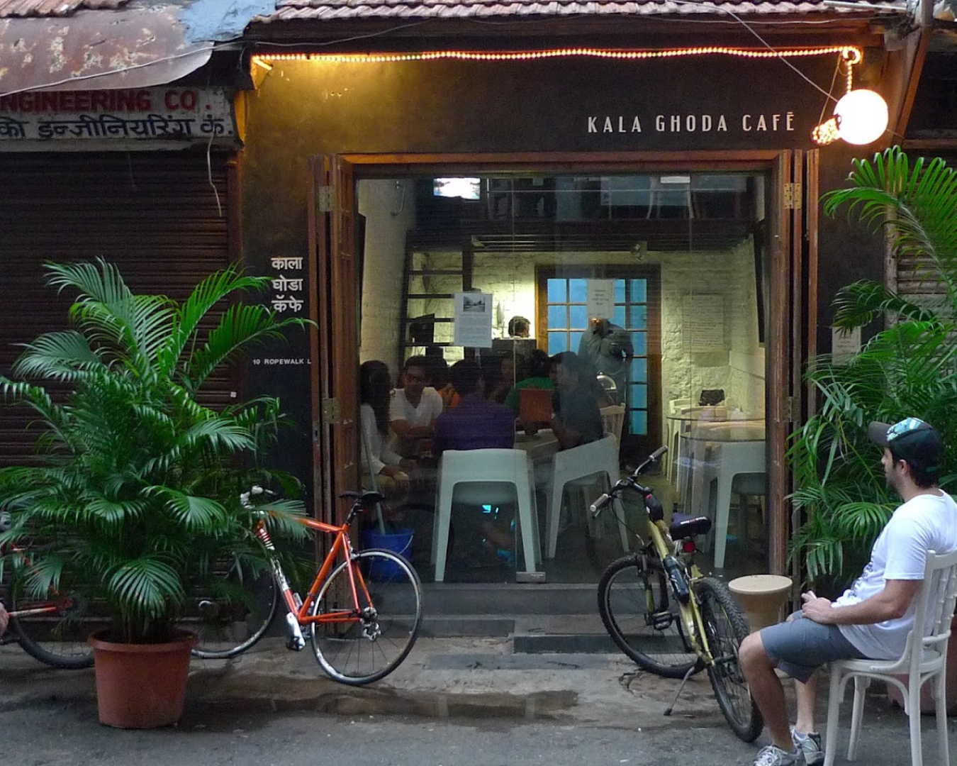 Outside Kala Ghoda Cafe in Fort, Mumbai.