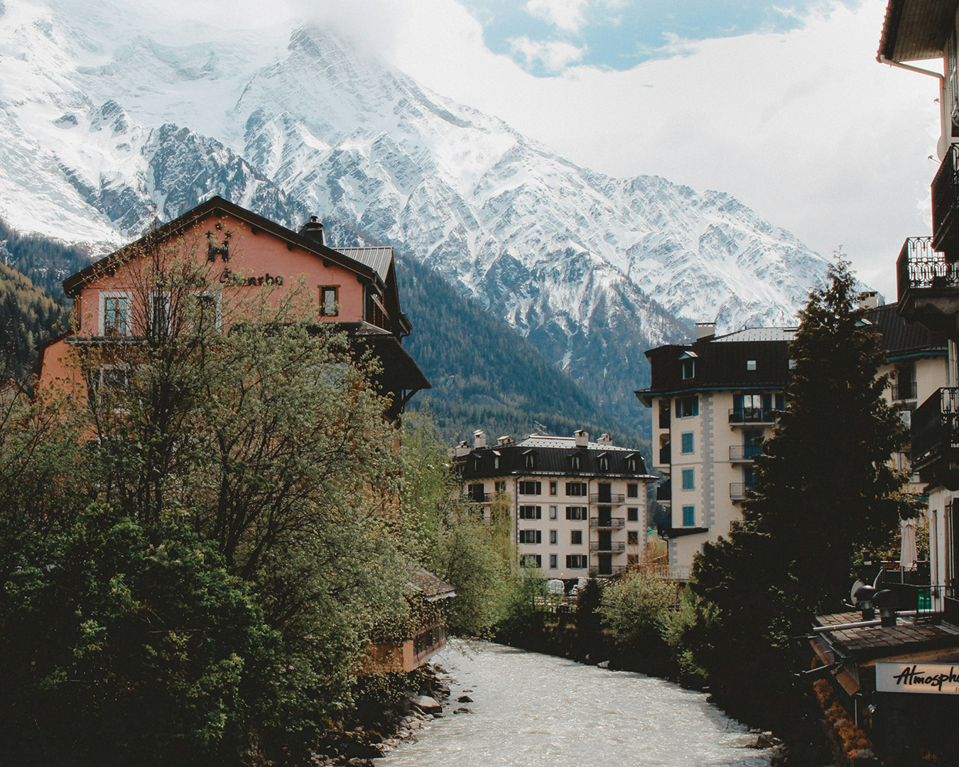 Chamonix with Alps in background