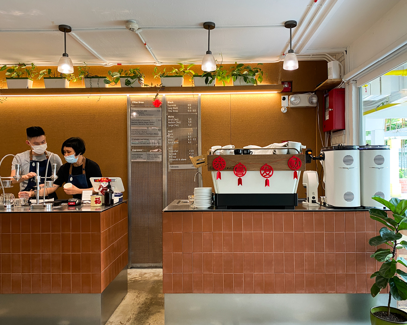 The counter at Nylon Coffee Roasters in Singapore.