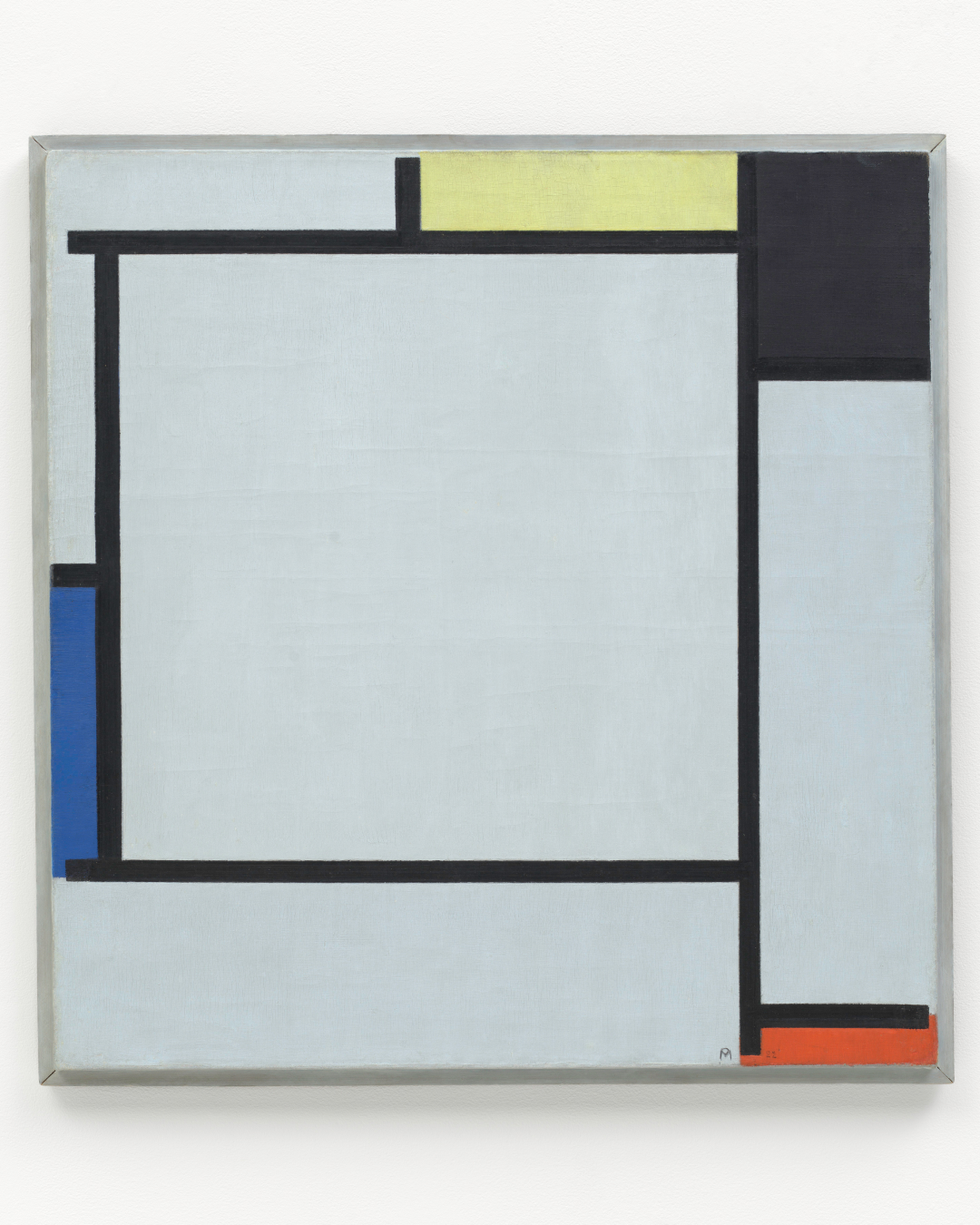 Tableau 2 by Piet Mondrian, 1922. Oil on canvas, 21 7/8 × 21 inches (55.6 × 53.3 cm). Solomon R Guggenheim Museum, New York 1951 51.1309 © Mondrian/Holtzman Trust.