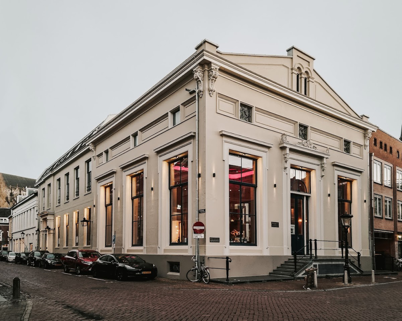 Outside the Nox Hotel in Utrecht.