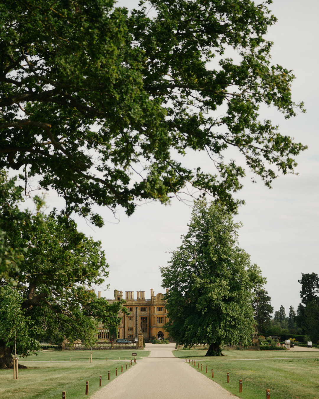 The tree-lined driveway at Estelle Manor in Oxfordshire