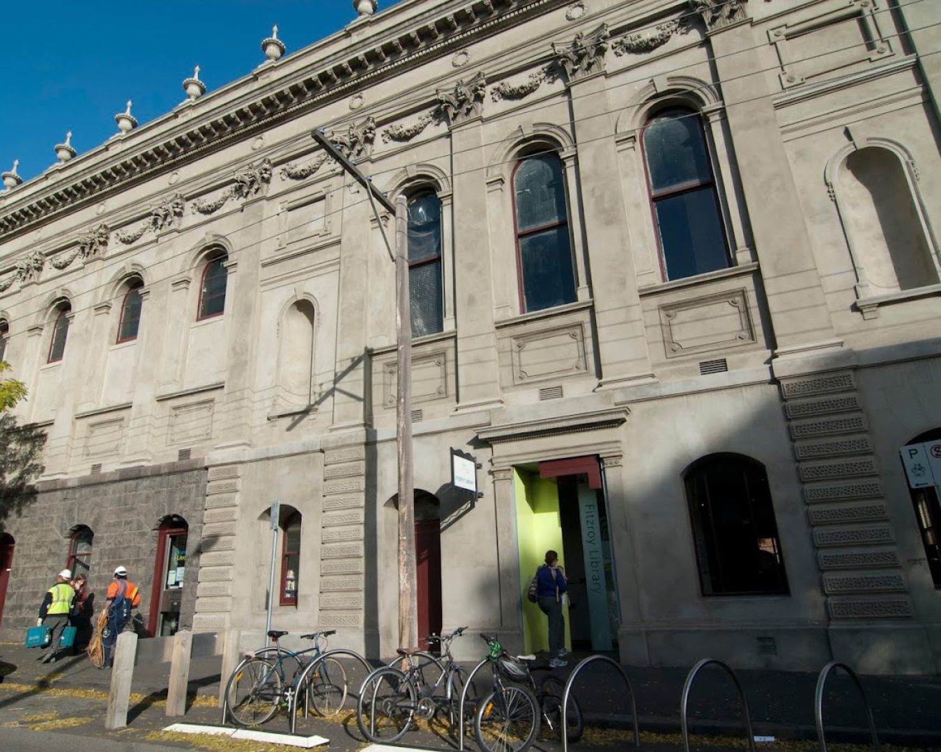 Outside Fitzroy Public Library in Melbourne.