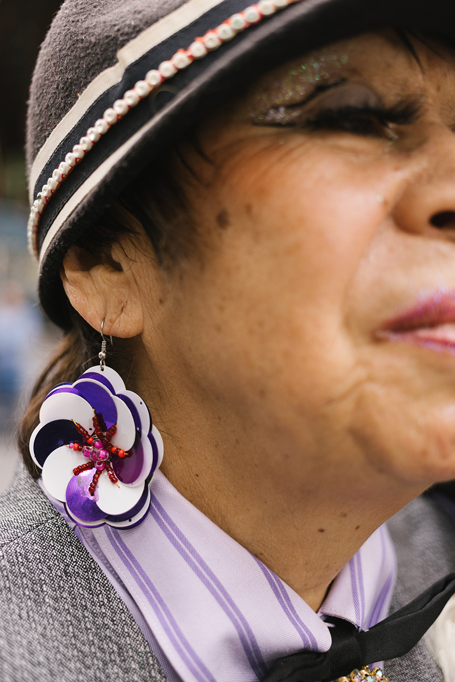 Earrings worn by a dancer at Kiosko Morisco