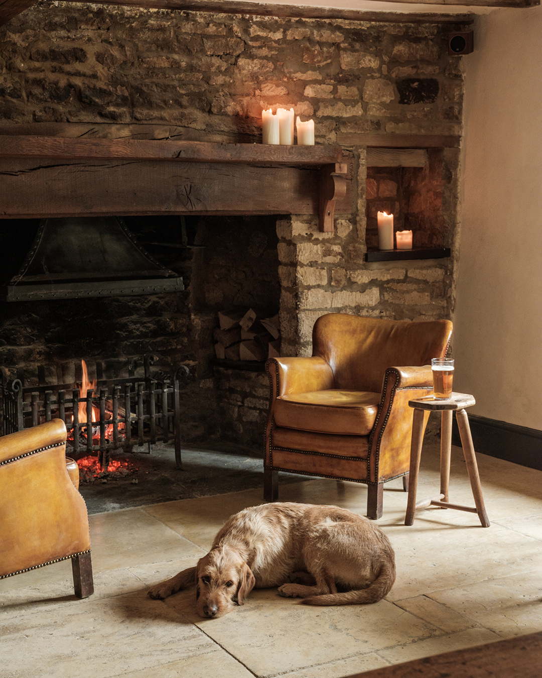 Fireplace at The Bull, Charlbury