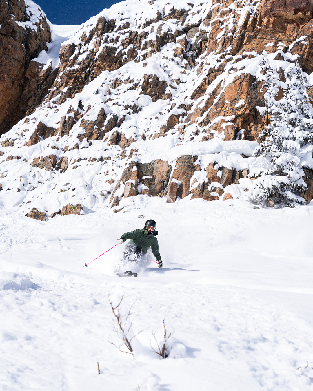 Exposed cliff faces at Aspen Snowmass