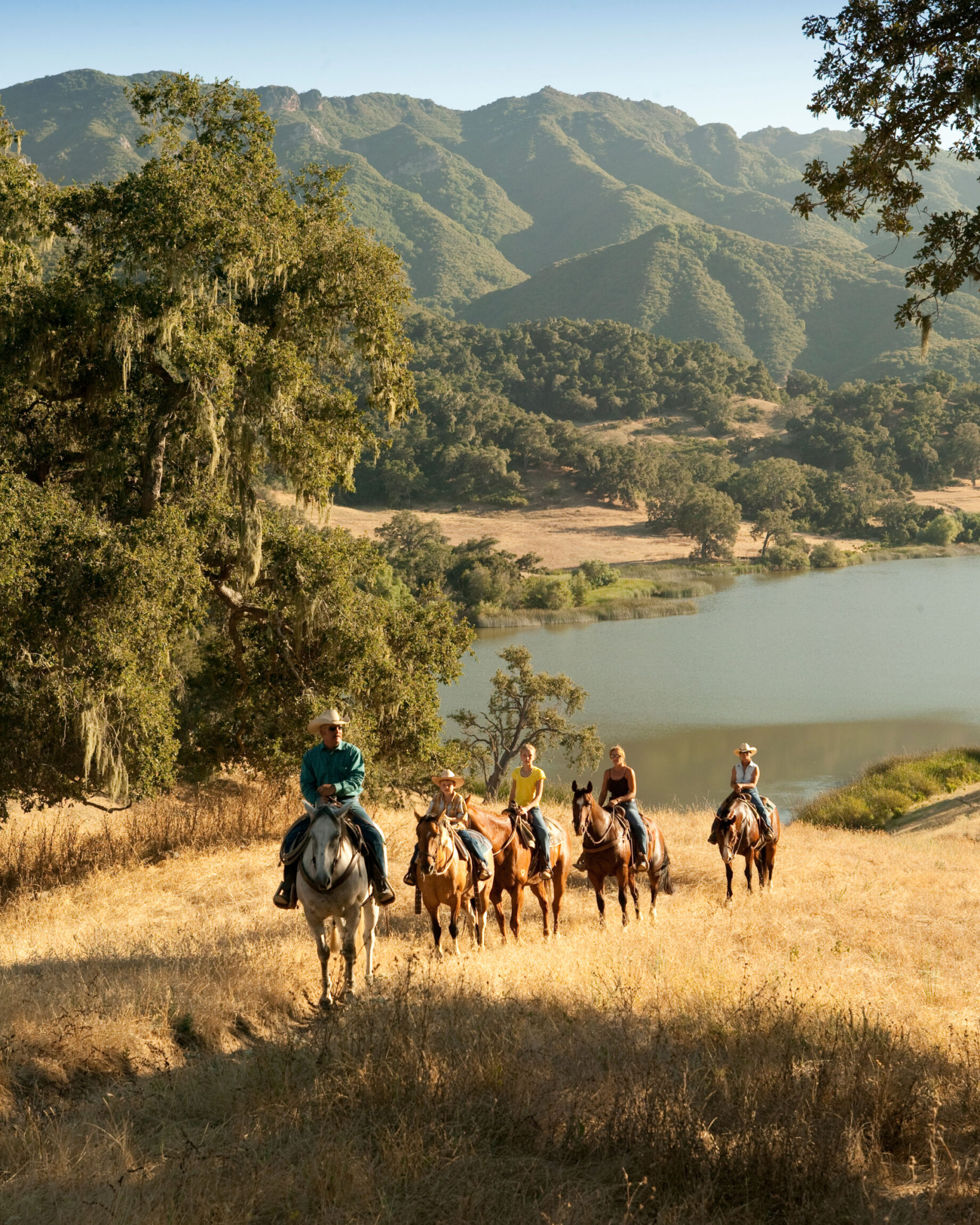 Views overlooking Lake Alisal in Solvang, California