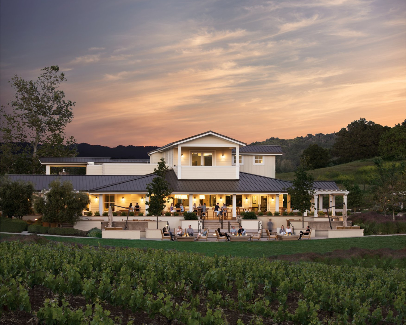 Sunset at The Restaurant at Justin Winery, Paso Robles