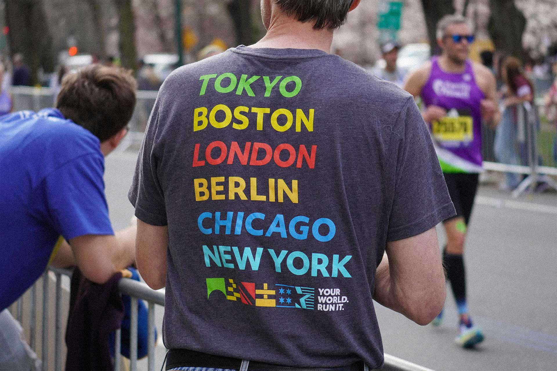 The six World Majors on the back of a T shirt.