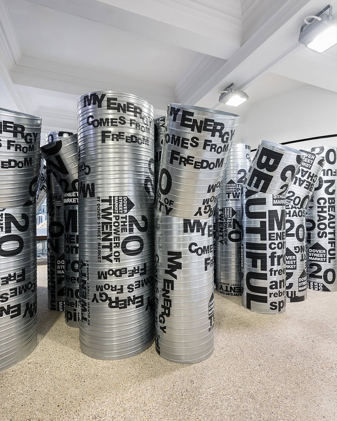 The Power of Twenty installation by Rei Kawakubo at Dover Street Market