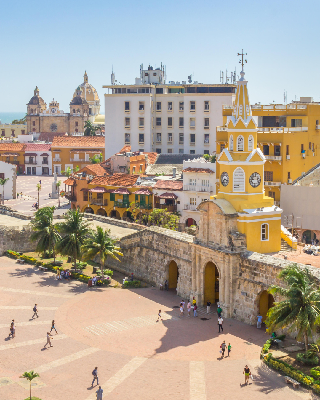 The entrance to the UNESCO-protected walled city in Cartagena, Colombia