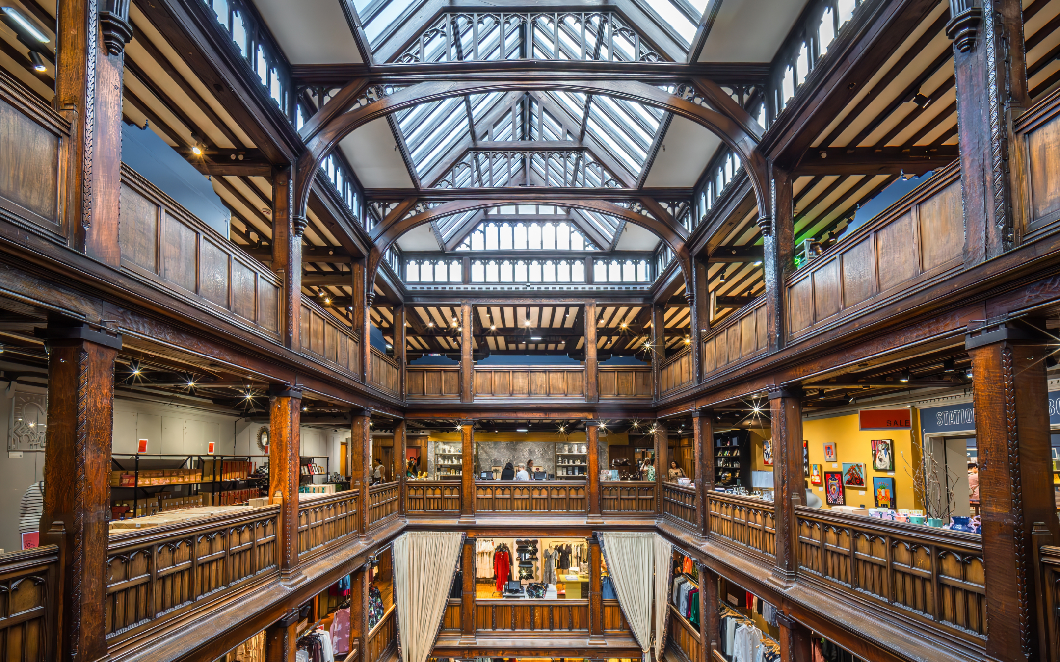 Interior of Liberty London in Soho