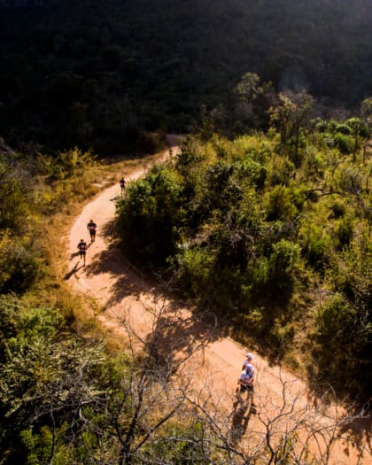 Runners taking on The Big Five Marathon in South Africa. Photo by Matt Karwen.