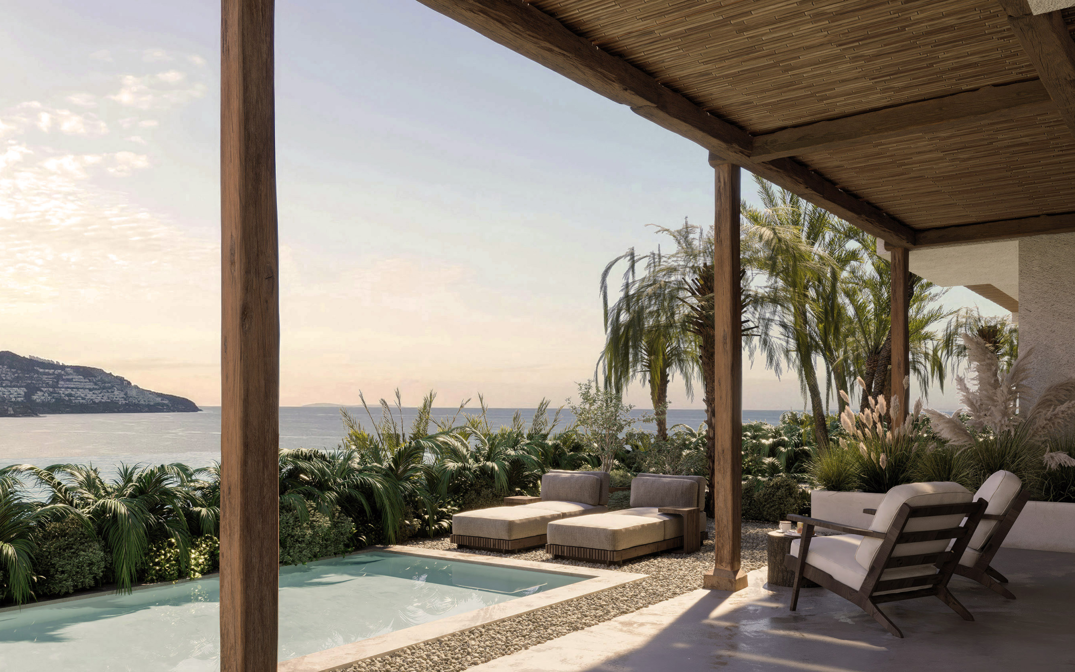 Sweeping sea views from a room with a private pool at OKU Bodrum